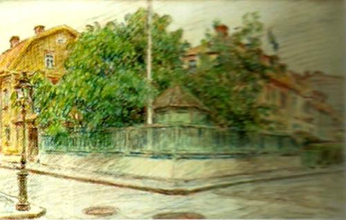 Nils Kreuger kreugers teckning av kreugerska garden China oil painting art